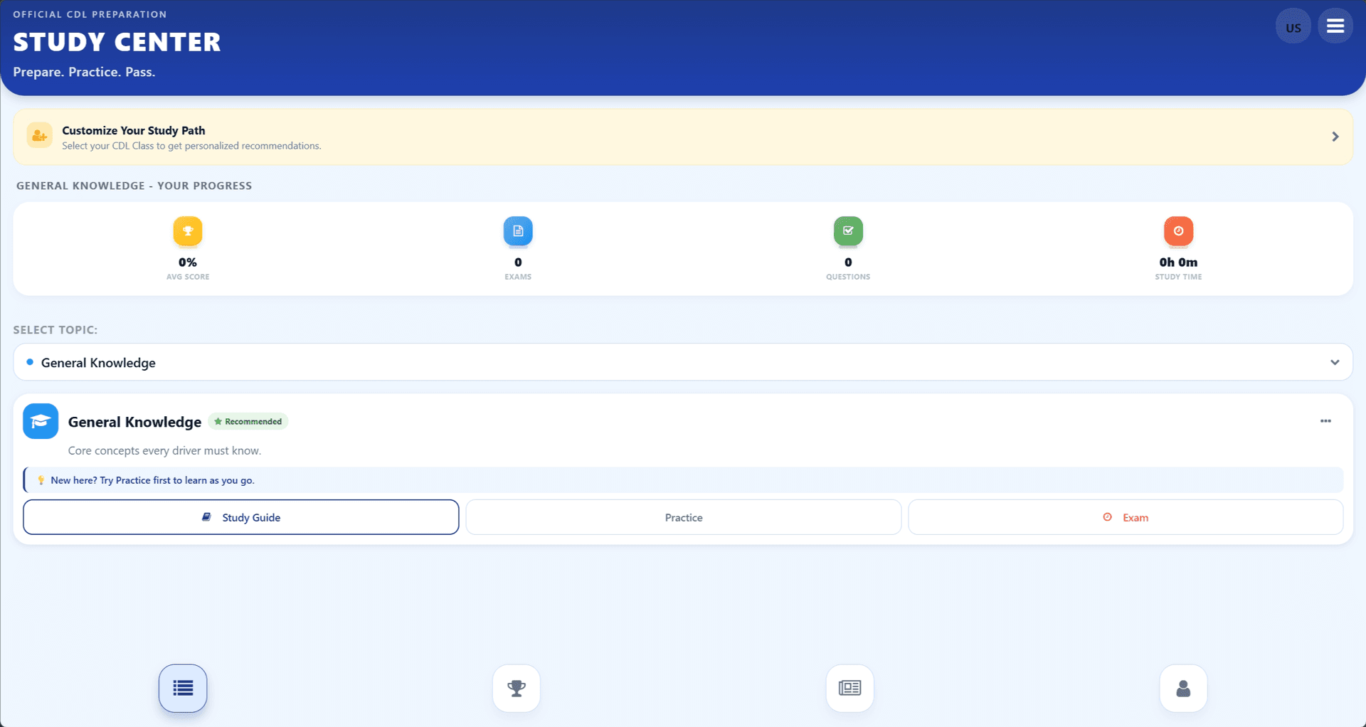 CDL ZERO Study App